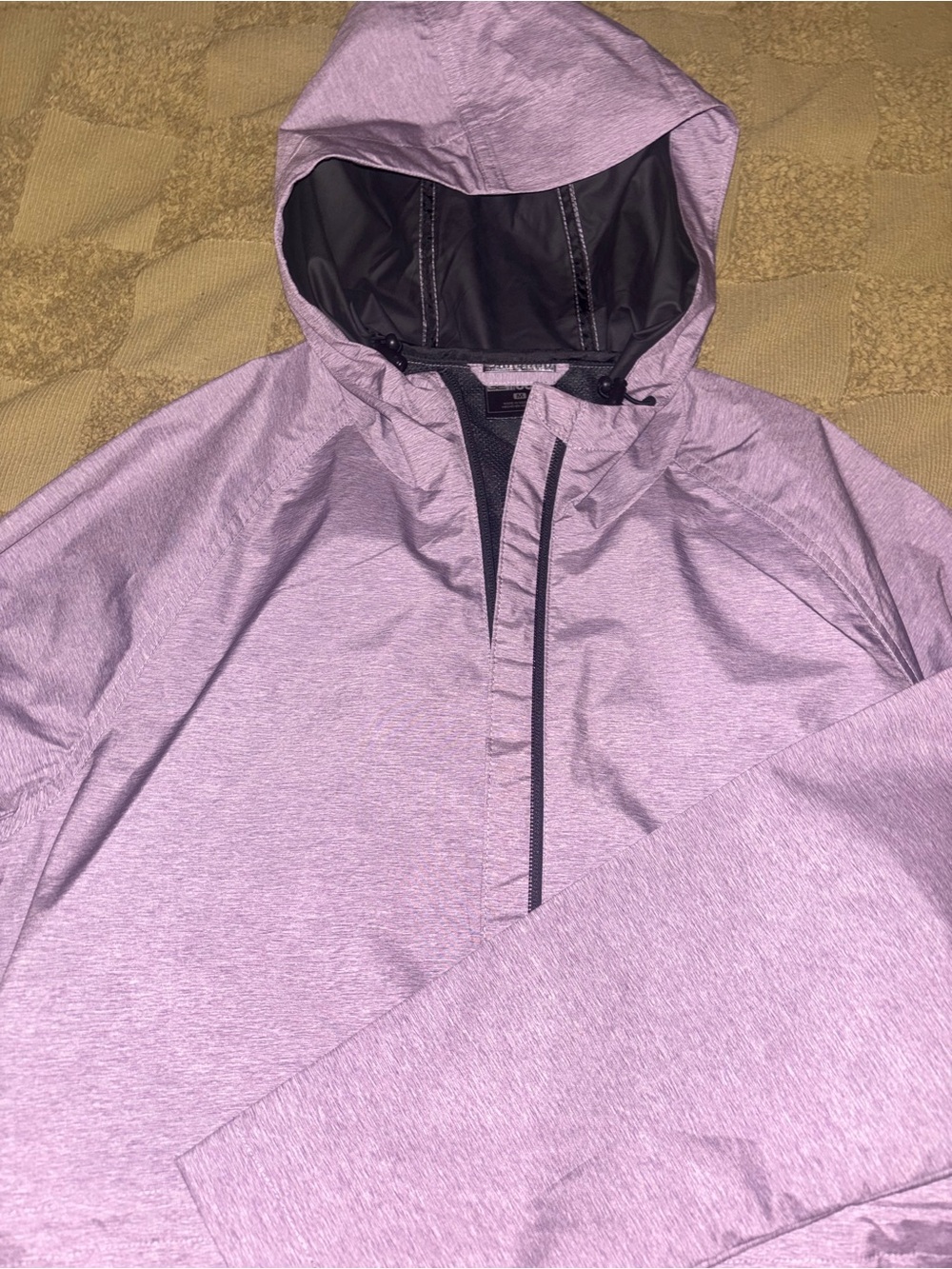 Light Purple Hooded Women's Rain Jacket - Picture 2 of 3